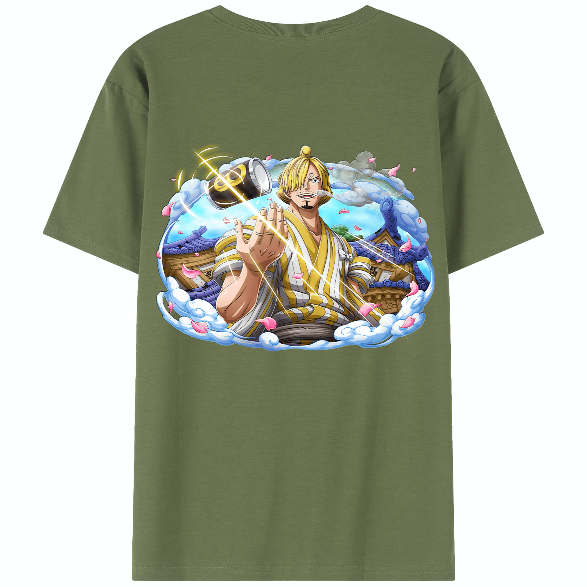 ワンピース サンジ ONE PIECE Sanji 綿100％半袖Tシャツ（背面プリント）